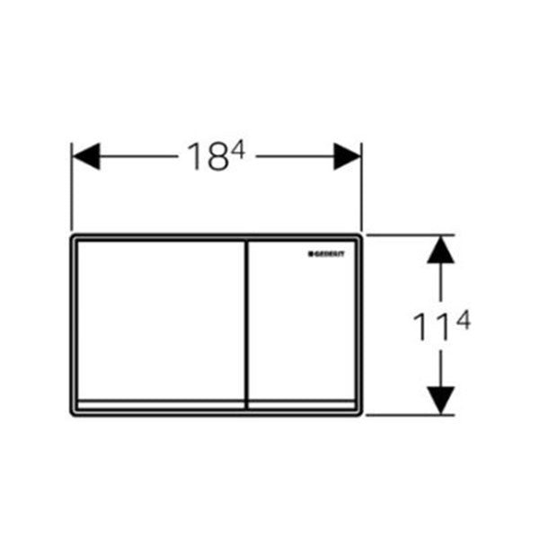 Geberit Omega60 Dual Flush Plate Chrome 115.081.GH.1