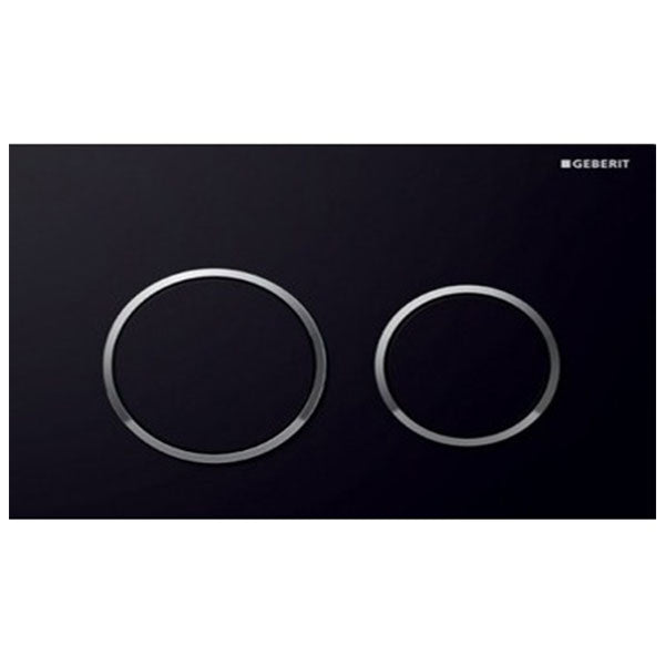 Geberit Omega20 Dual Flush Plate Black Gloss Chrome 115.085.KM.1