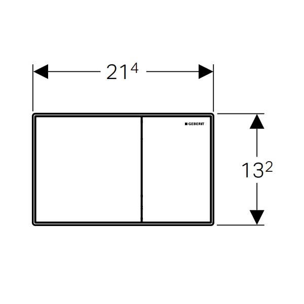 Geberit Sigma 60 Dual Flush Plate White Glass 115.640.SI.1