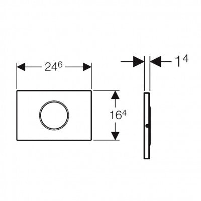 Geberit Sigma10 Single Flush Plate Black 115.758.KM.5