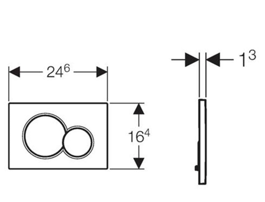Geberit Sigma01 Dual Flush Plate White Alpine 115.770.11.5