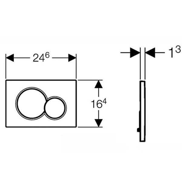 Geberit Sigma01 Dual Flush Plate Special Brass 115.770.DT.5