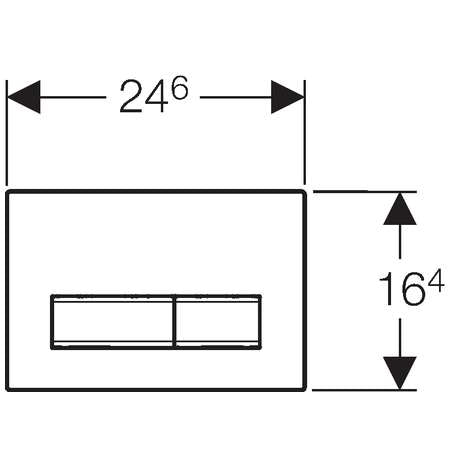 Geberit Sigma50 Jet Black Plastic Dual Flush Plate 115.788.DW.5