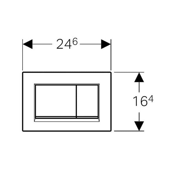 Geberit Sigma30 Dual Flush Plate Gloss Black Chrome 115.883.KM.1