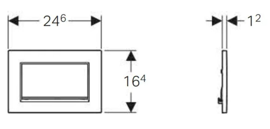 Geberit Sigma30 Single Flush Plate White Gloss 115.893.KJ.1