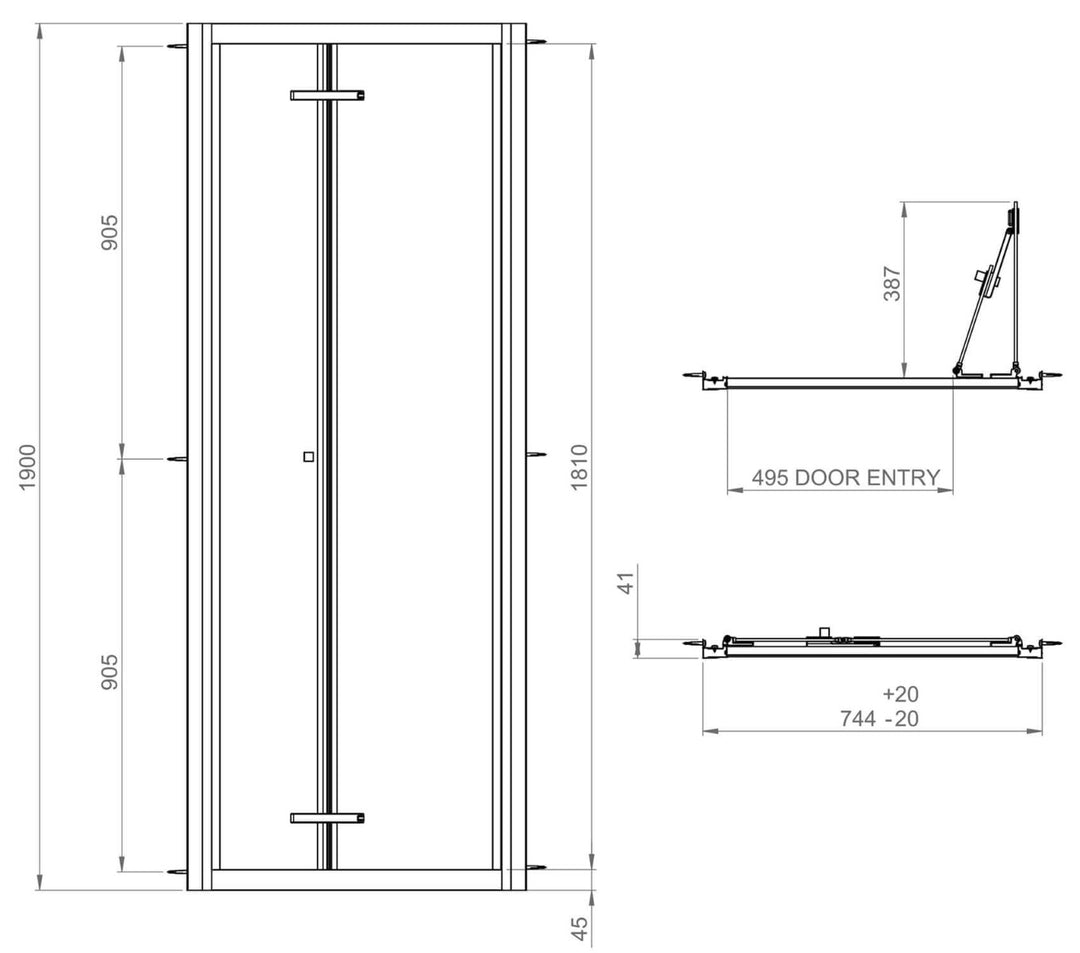 Aqualux Edge6 760 Bifold Door