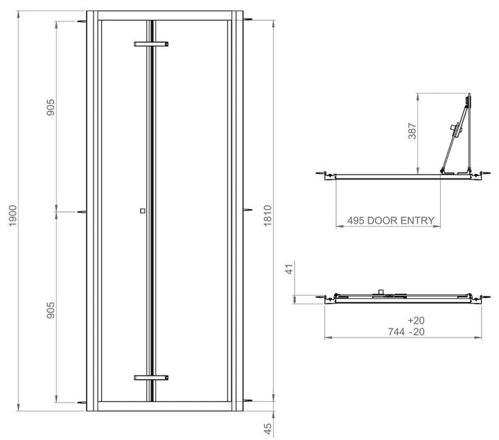 Aqualux Edge6 760 Bifold Door
