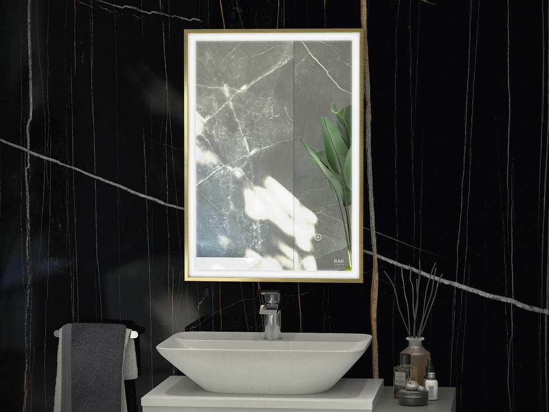 RAK Picture Square 500x700 LED Mirror Gold