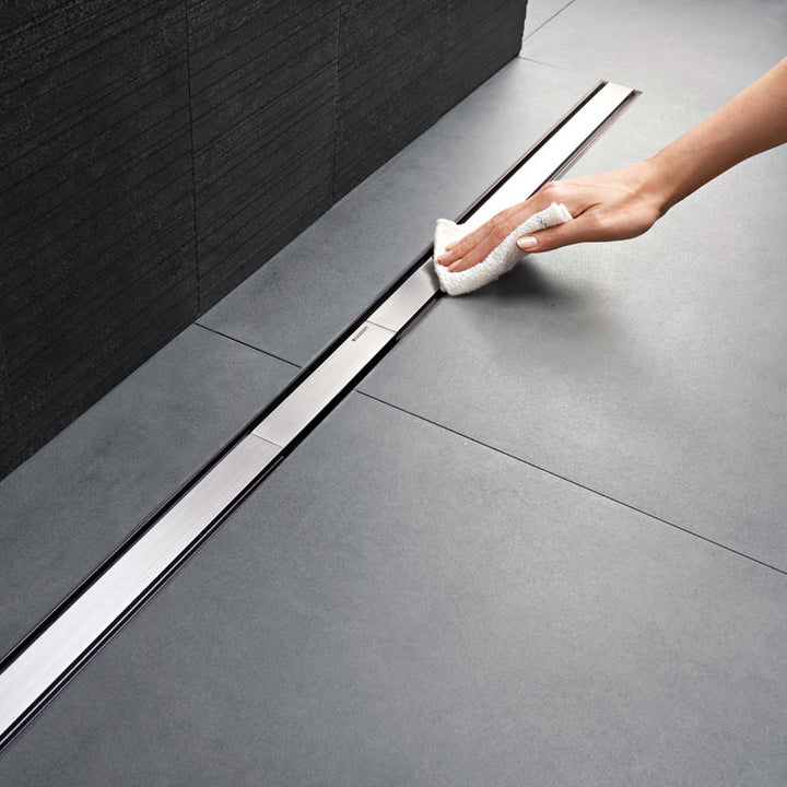 Geberit CleanLine60 Thin Shower Channel 90cm Brushed Metal 154.458.00.1