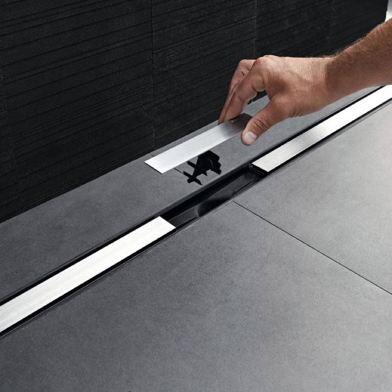 Geberit CleanLine60 Thin Shower Channel 90cm Brushed Metal 154.458.00.1