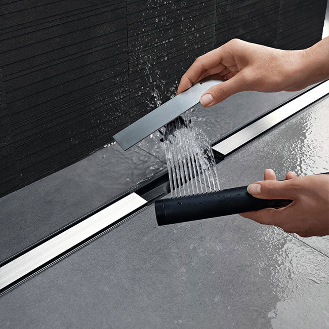 Geberit CleanLine60 Thin Shower Channel 90cm Brushed Metal 154.458.00.1