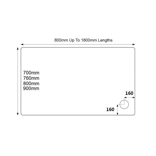 Rectangular Shower Tray 45mm Stone Capped Low Profile UK Manufactured