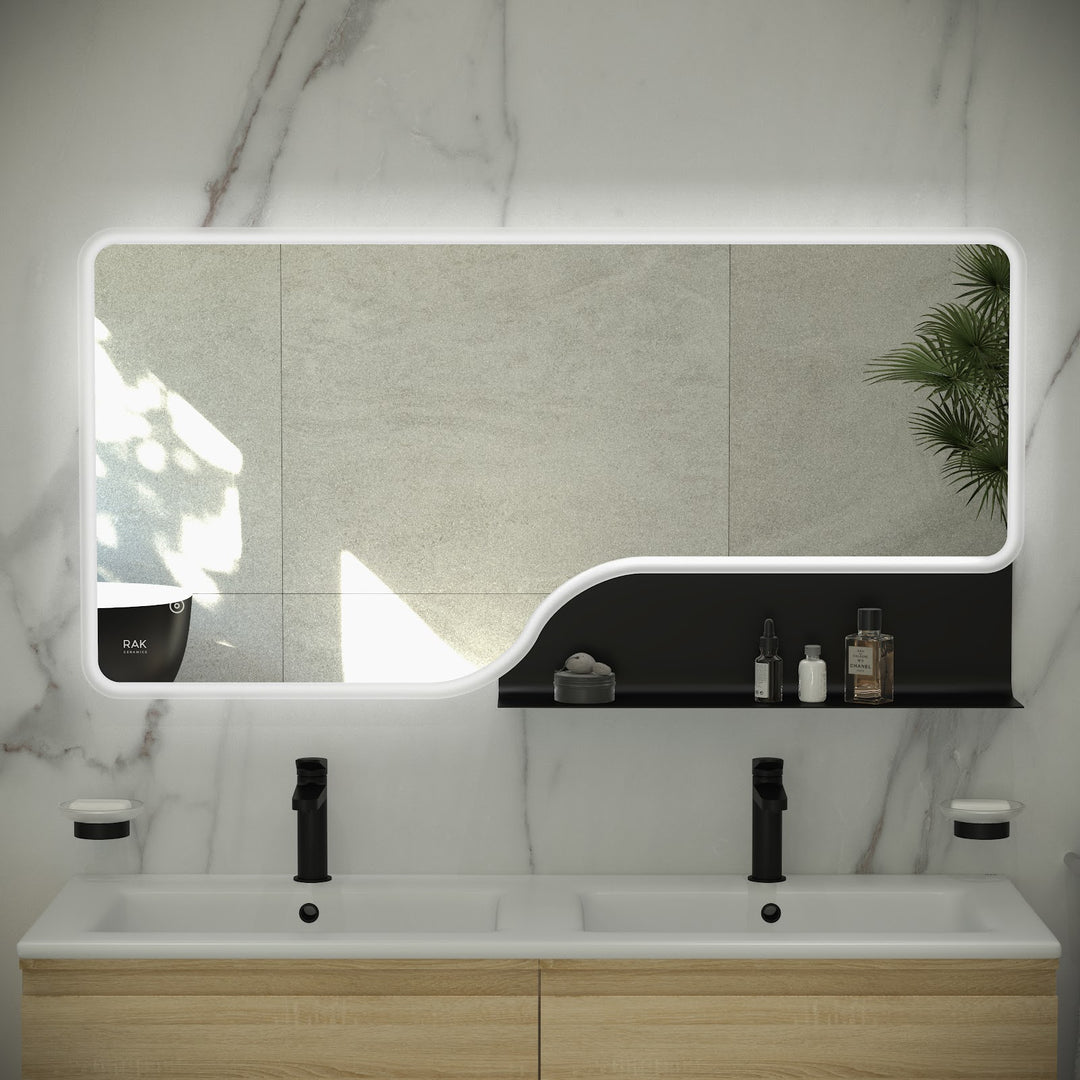 RAK Ornate 600x1200 LED Mirror Black