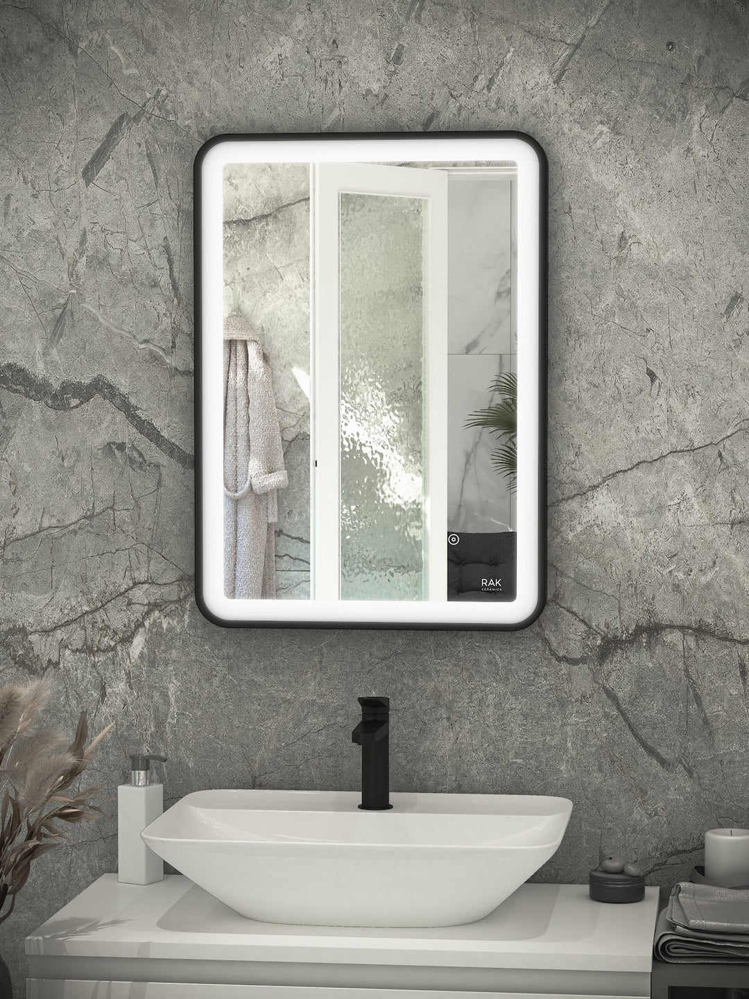 RAK Picture Soft 500x700 LED Mirror Black