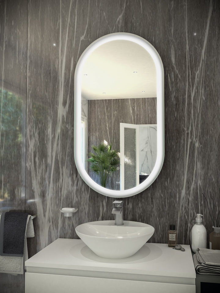RAK Art Oval 450x1000 LED Mirror Chrome