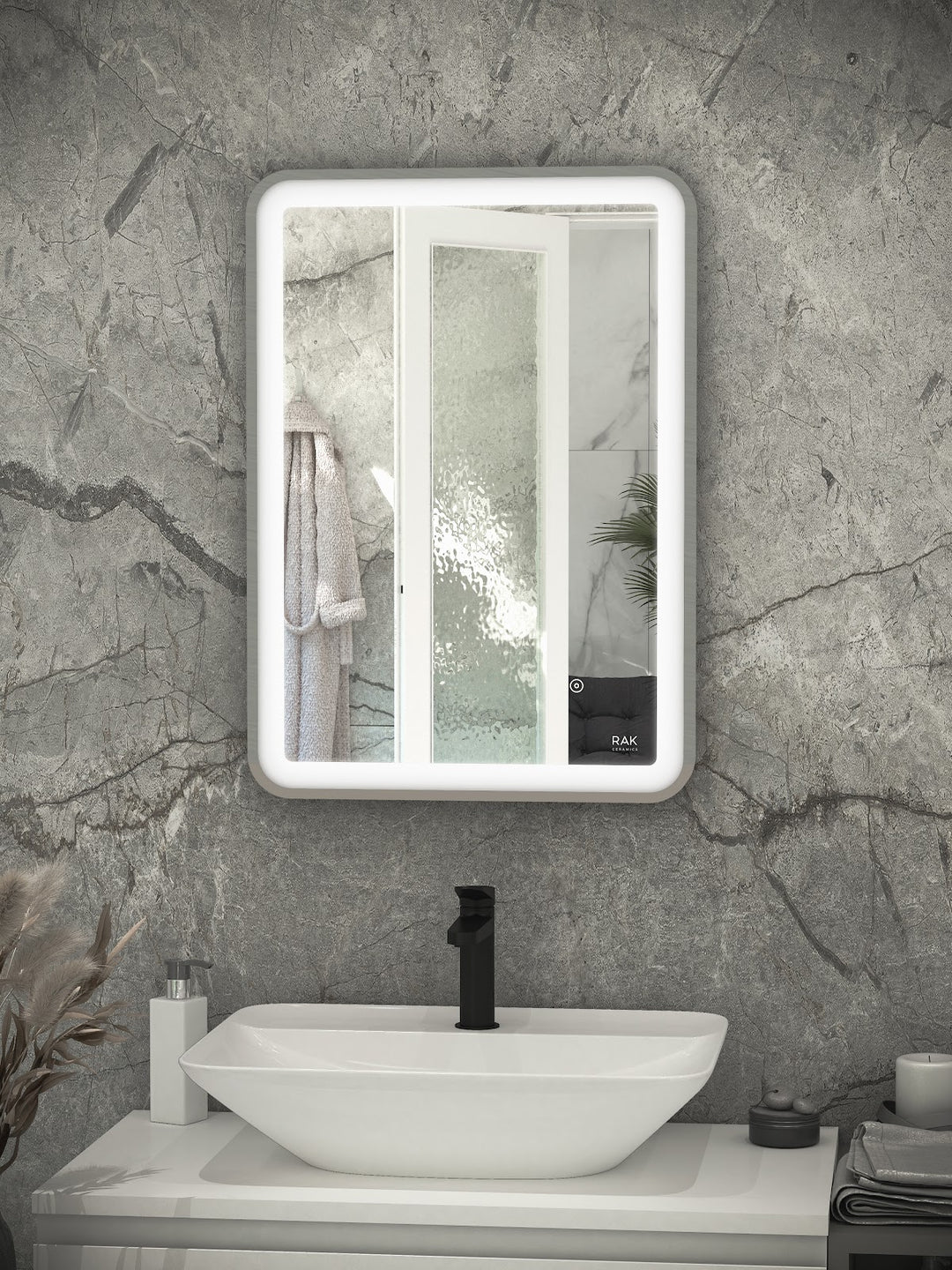 RAK Picture Soft 500x700 LED Mirror Nickel