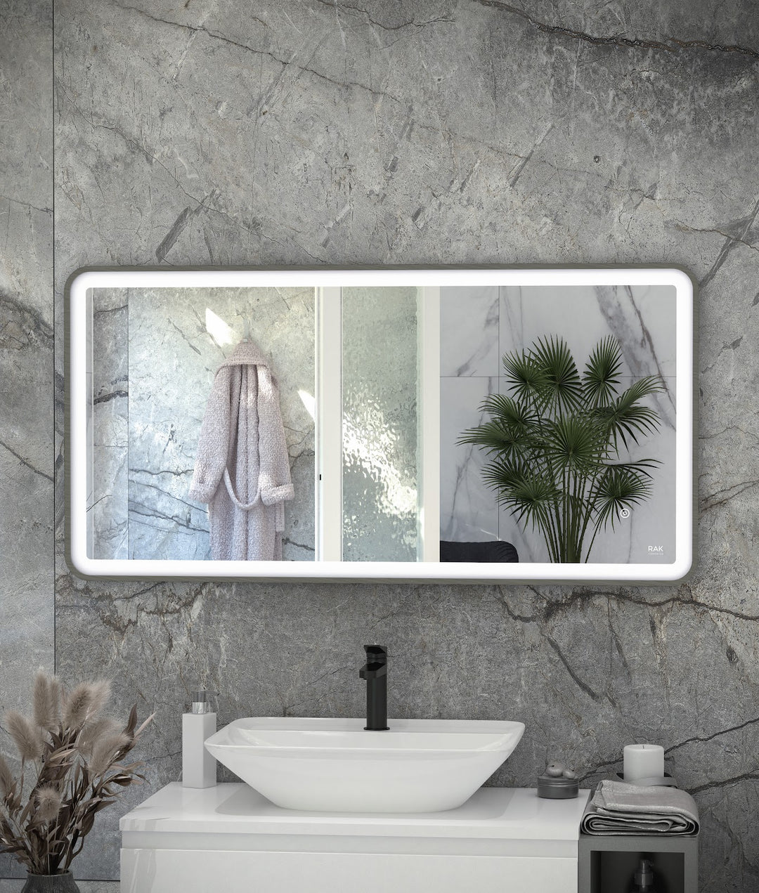 RAK Picture Soft 600x1000 LED Mirror Nickel