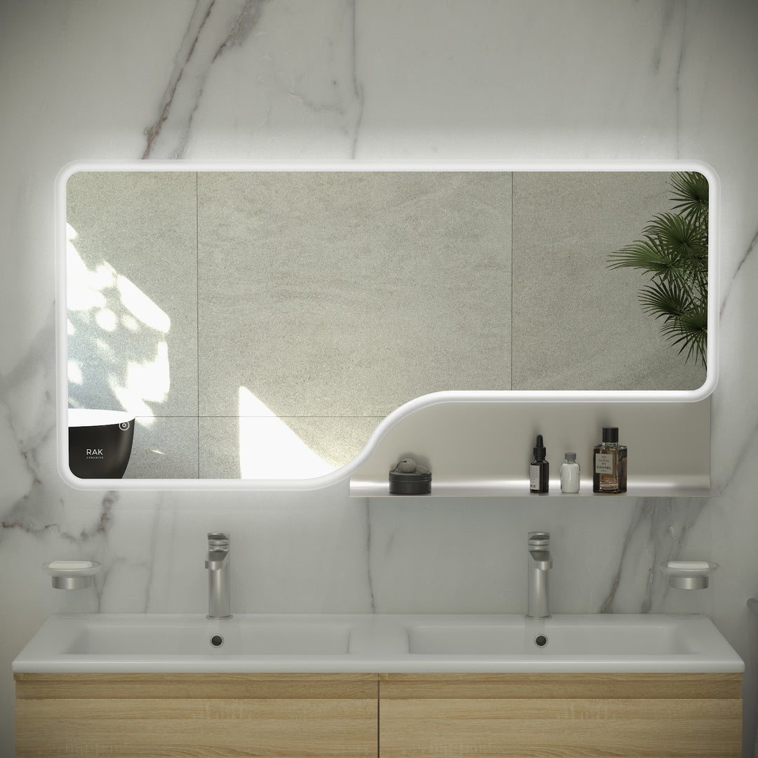 RAK Ornate 600x1200 LED Mirror Nickel