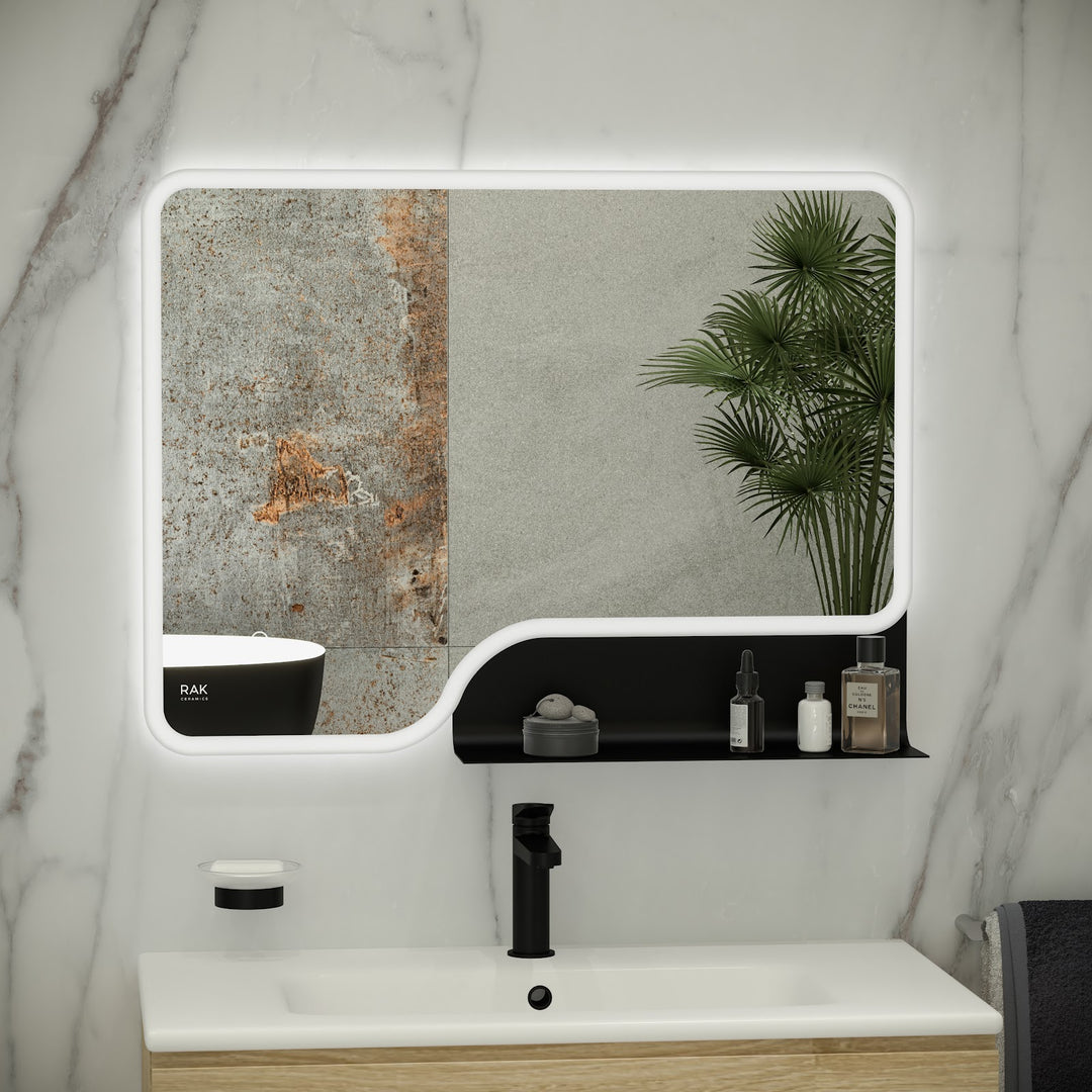 RAK Ornate 600x800 LED Mirror Black