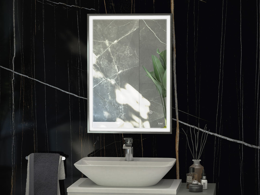 RAK Picture Square 600x800 LED Mirror Nickel