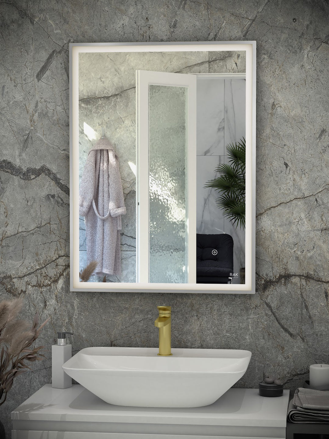 RAK Art Square 500x700 LED Mirror Chrome