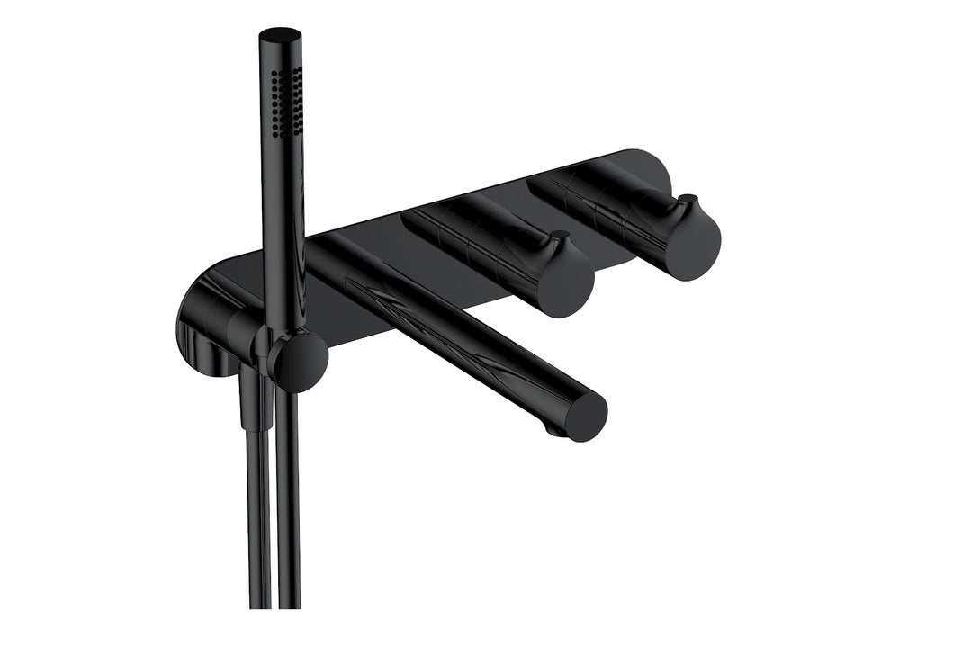 RAK Sorrento 2 Outlet & Shower/Bath Kit Blk