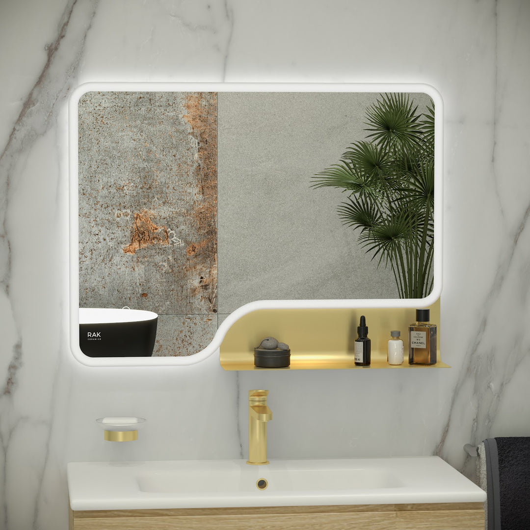 RAK Ornate 600x800 LED Mirror Gold