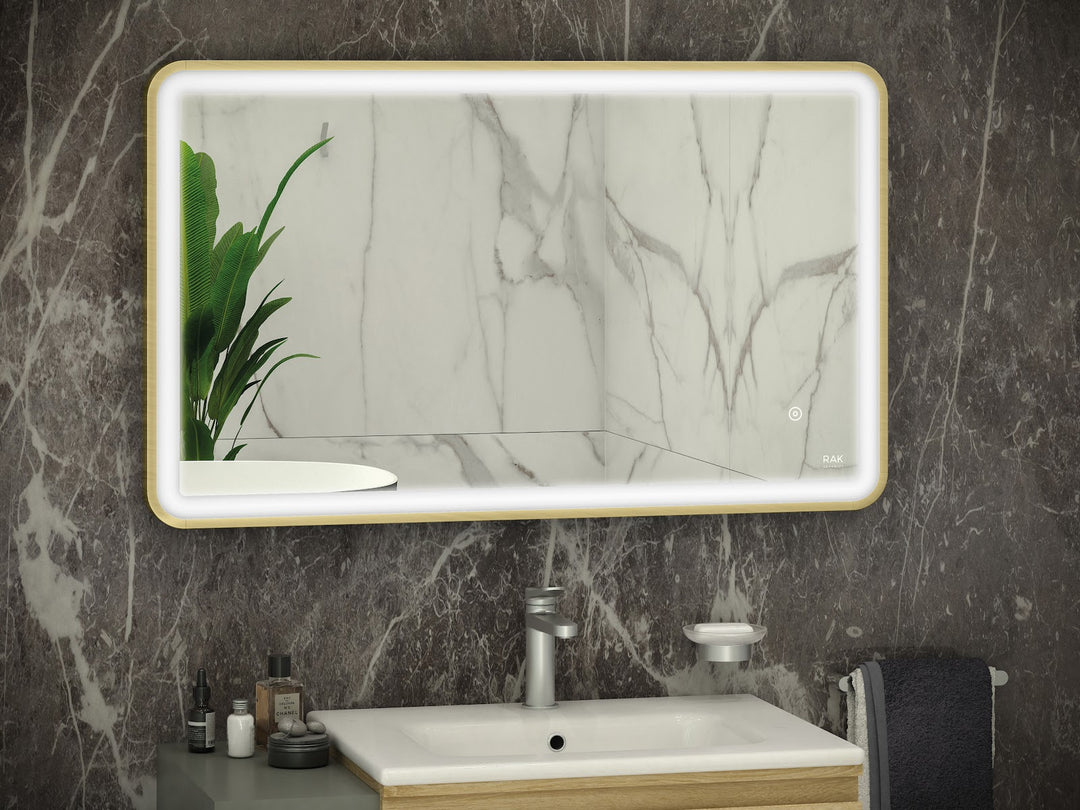 RAK Art Soft 600x1000 LED Mirror Gold