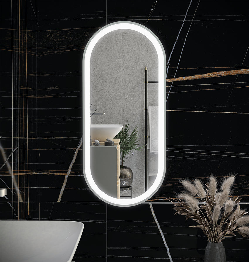 RAK Picture Oval 450x1000 LED Mirror Chrome