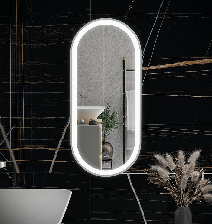 RAK Picture Oval 450x1000 LED Mirror Chrome