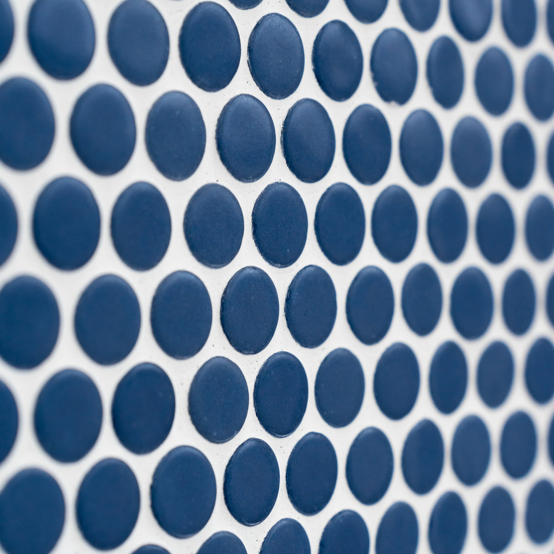 Penny Natureglass Deep Blue Matte Non Slip 28.6 x 28.6cm Mosaic Sheet