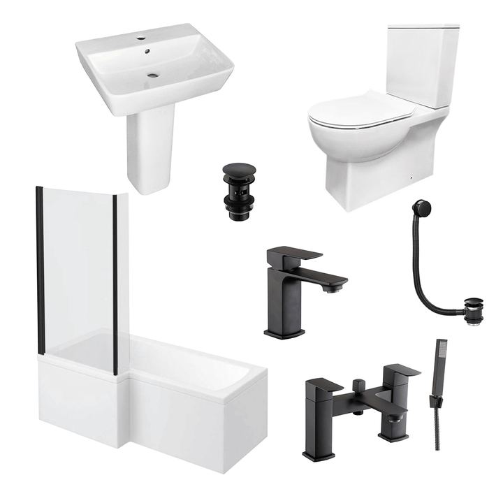 L Shape Shower Bath Deal - Left Hand - VODASUITE1