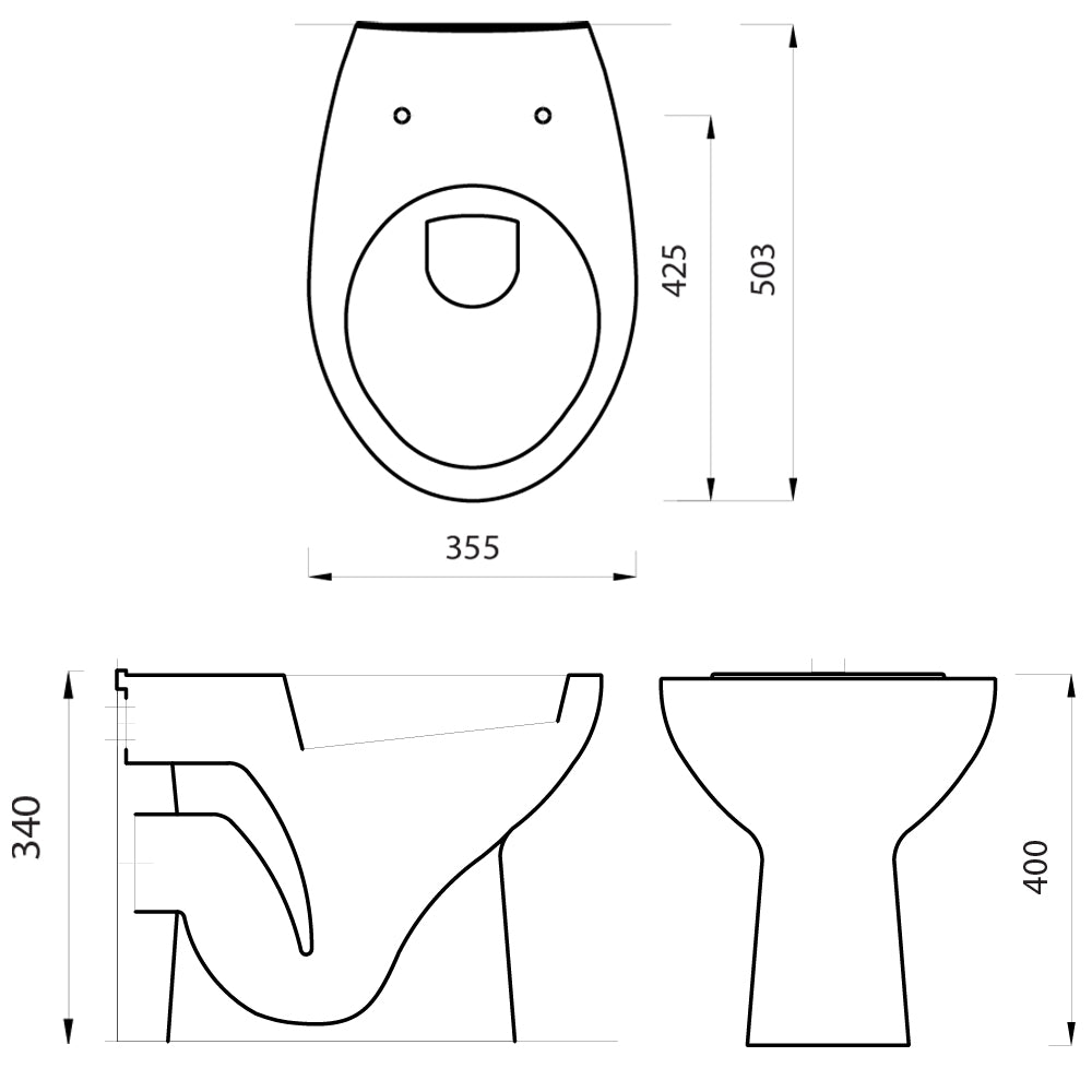 Back To Wall Pan & Standard Seat