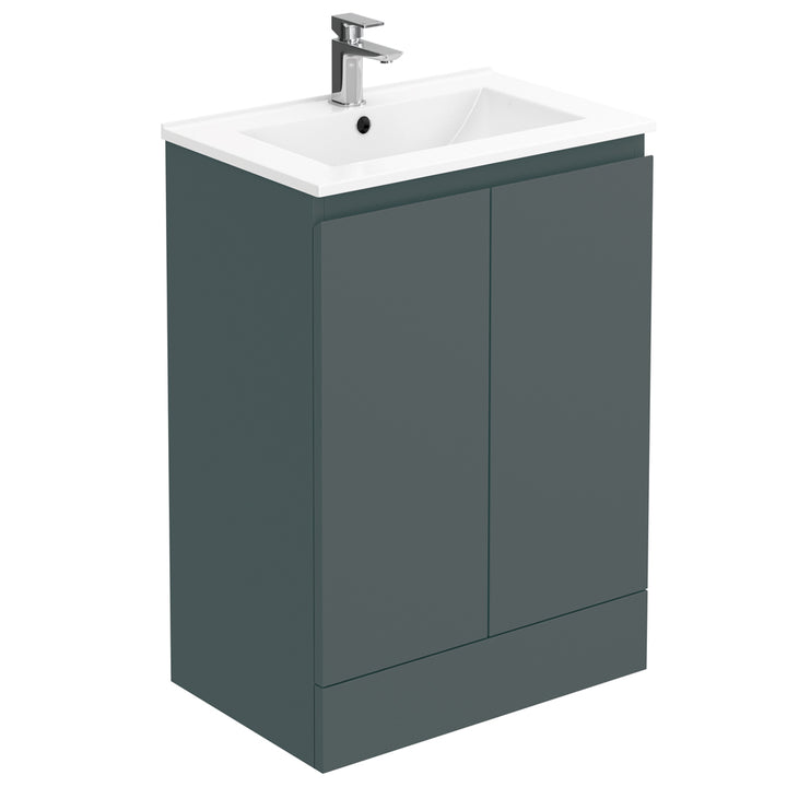 Waterproof 600mm Grey Vanity Unit with Basin