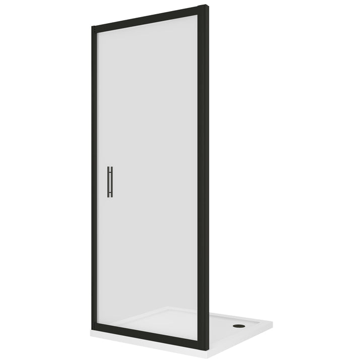 Black 1000mm Pivot Shower Door