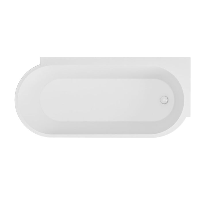 Melia 1600 RH Freestanding Back To Wall Bath Inc Waste- MELIA1600RH