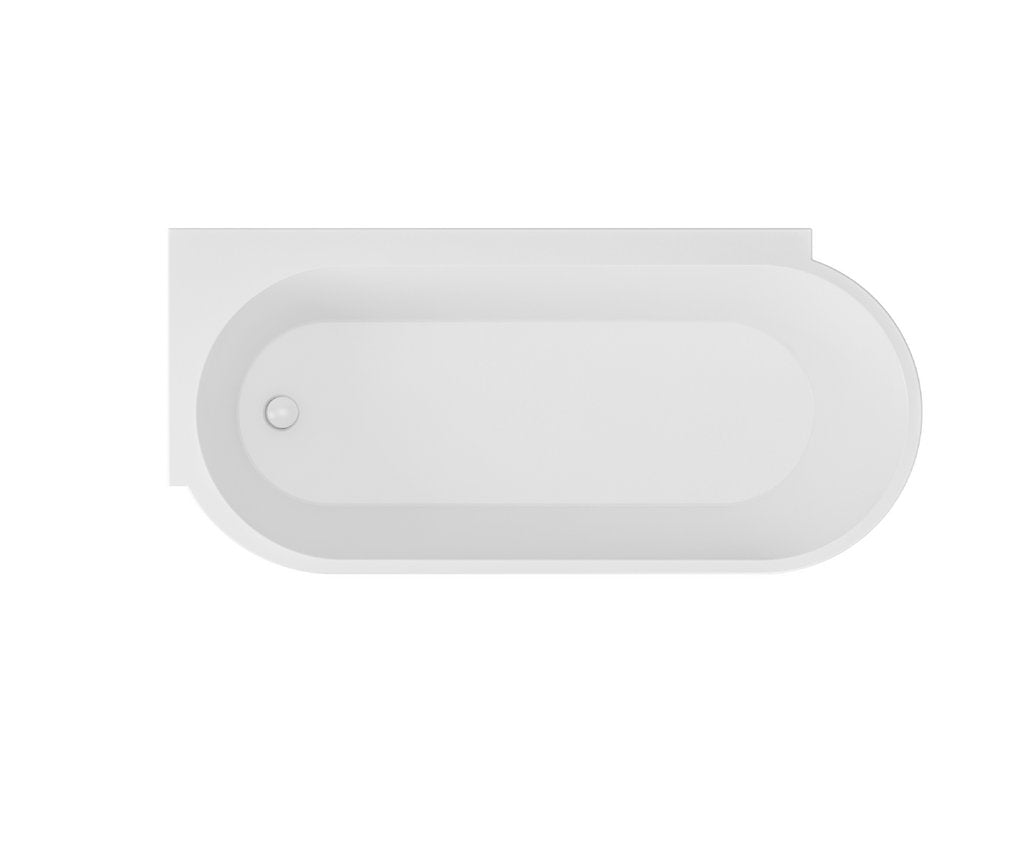 Melia 1600 LH Freestanding Back To Wall Bath Inc Waste- MELIA1600LH