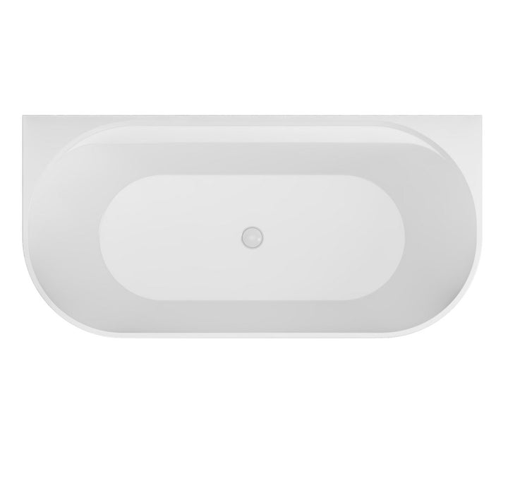 Grace D Shaped Back To Wall Bath 1650x800mm- GRACED1650