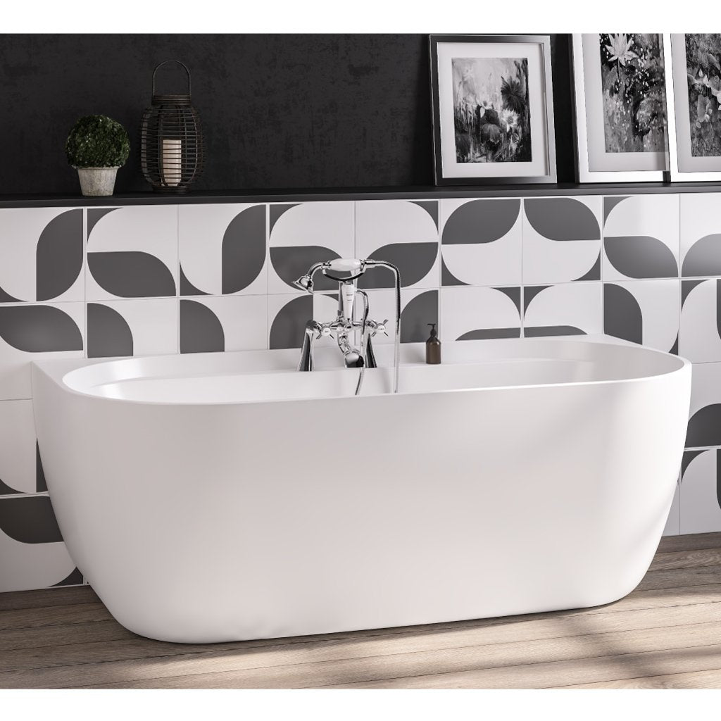 Grace D Shaped Back To Wall Bath 1650x800mm- GRACED1650