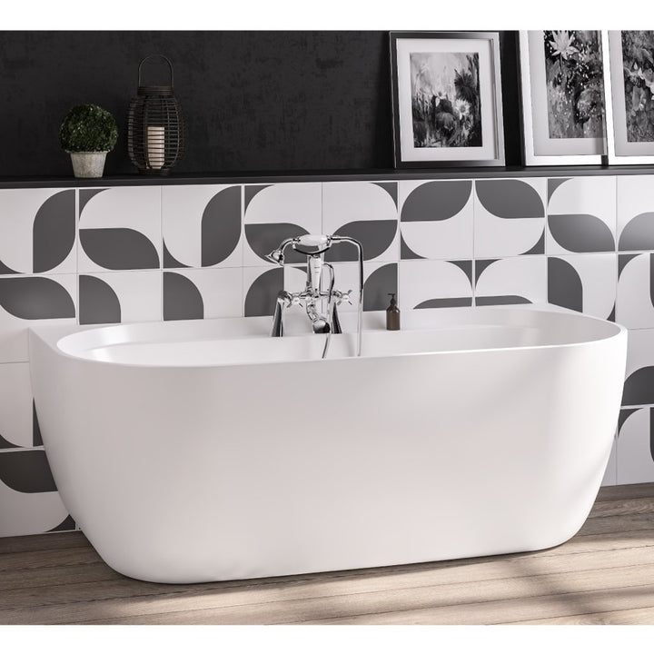 Grace D Shaped Back To Wall Bath 1650x800mm- GRACED1650