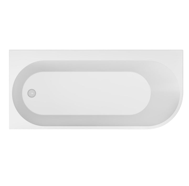Clitheroe 1650x750 Freestanding Corner Bath - Left Hand- CLITHER1650LH