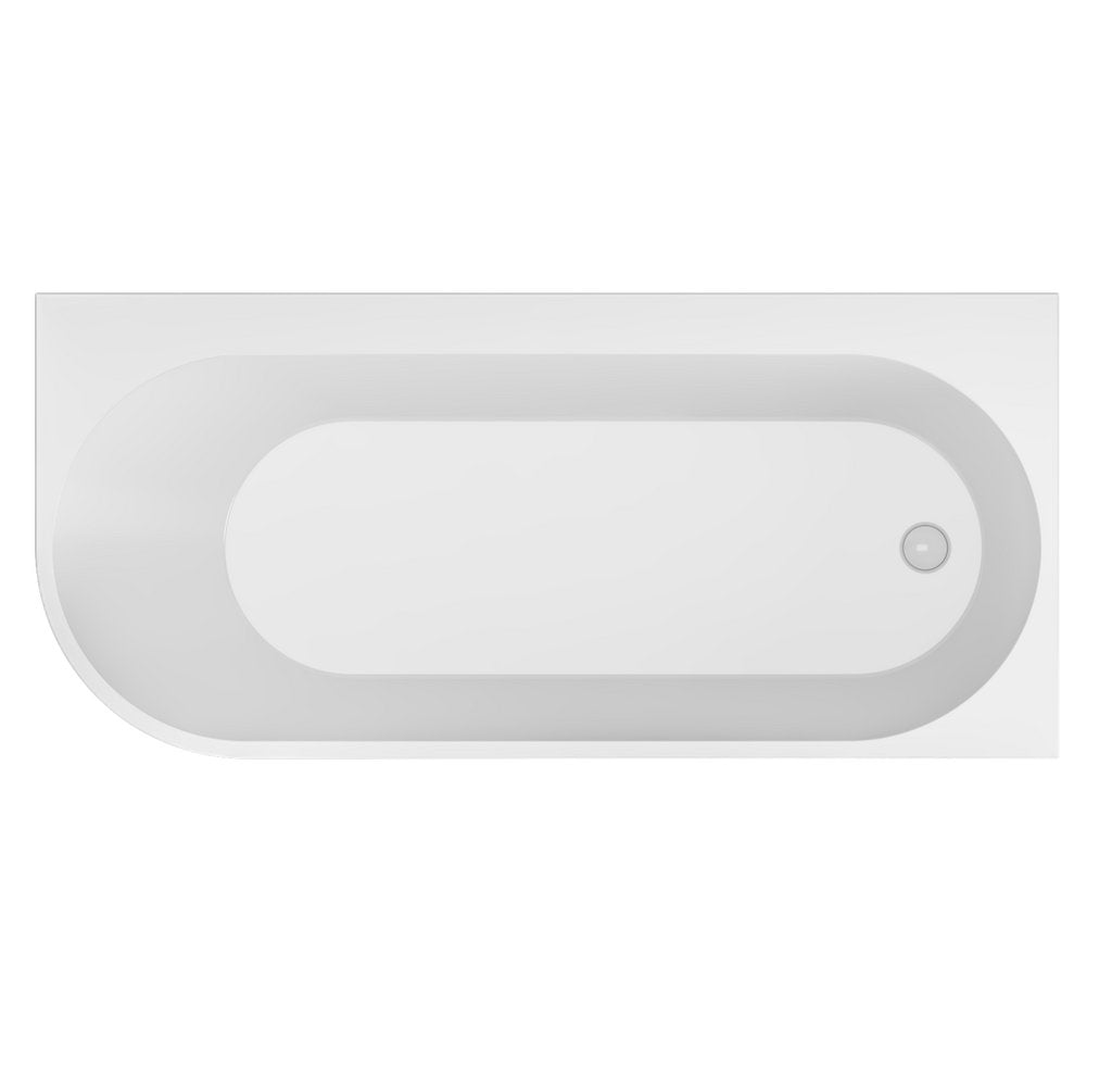Clitheroe 1650x750 Freestanding Corner Bath - Right Hand- CLITHER1650RH