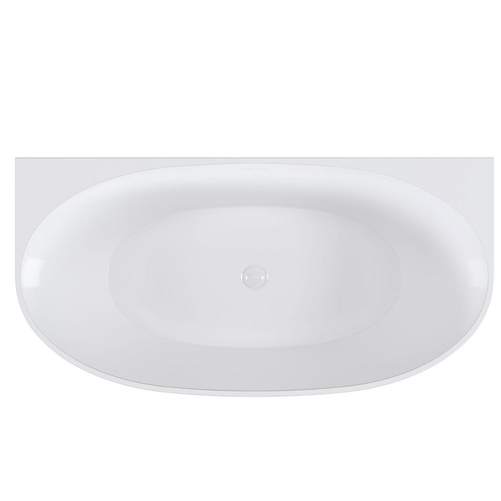 Grassmere Back To Wall Freestanding Bath 1500x750mm- GRASS1500