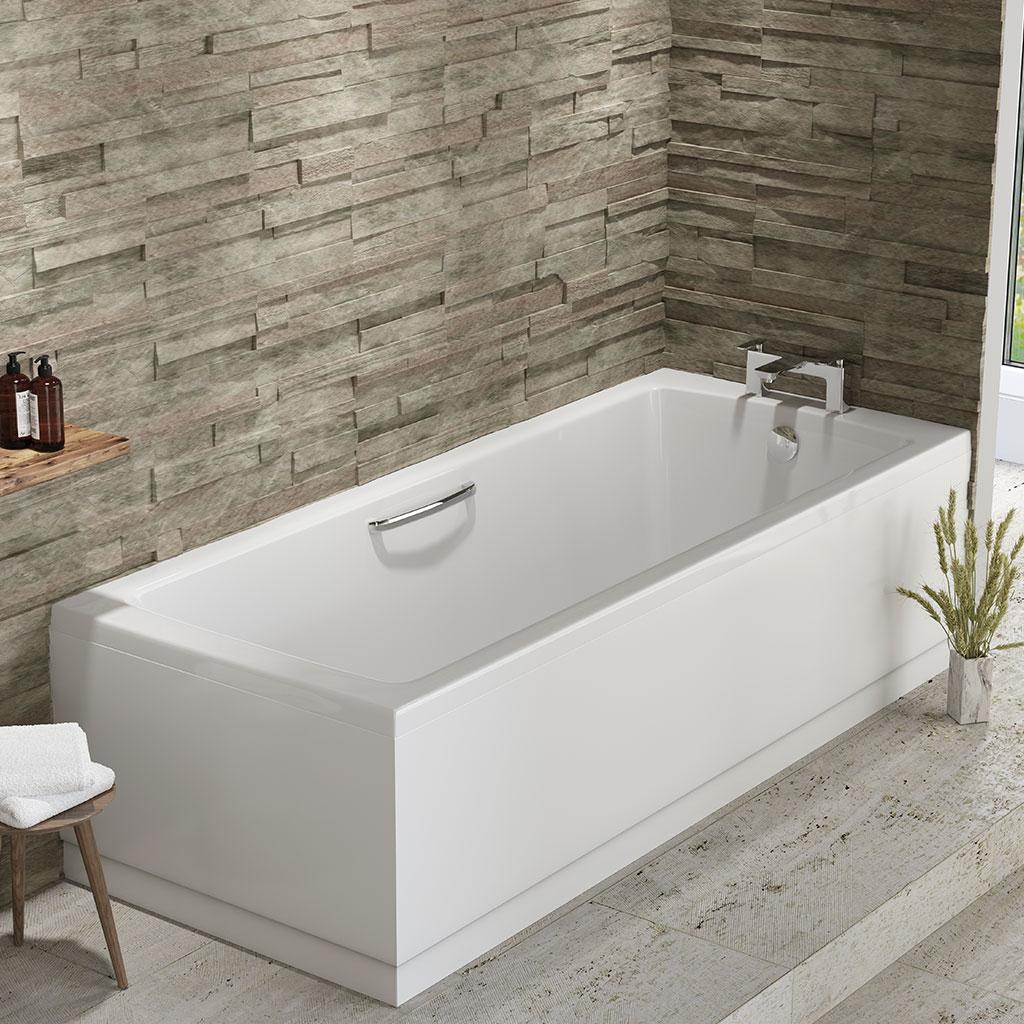 Rockall Single Ended Bath TG 1500x700 (440) 5mm - For Use With Grips