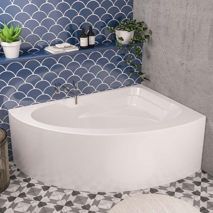Lundy Offset Corner Bath 1500x1040 LH (400) 5mm