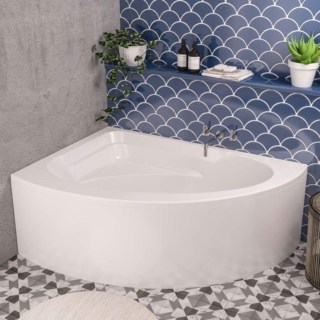 Lundy Offset Corner Bath 1500x1040 RH (400) 5mm