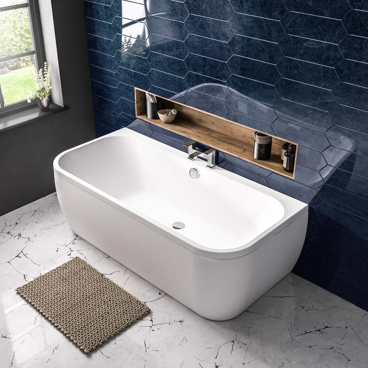 Malin D Shape Bath & 1800x800 (420) 5mm (Bath Only)