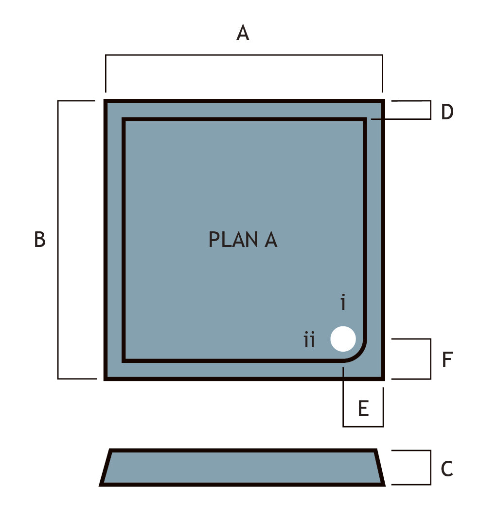 Vantage 40mm Square Tray 800x800