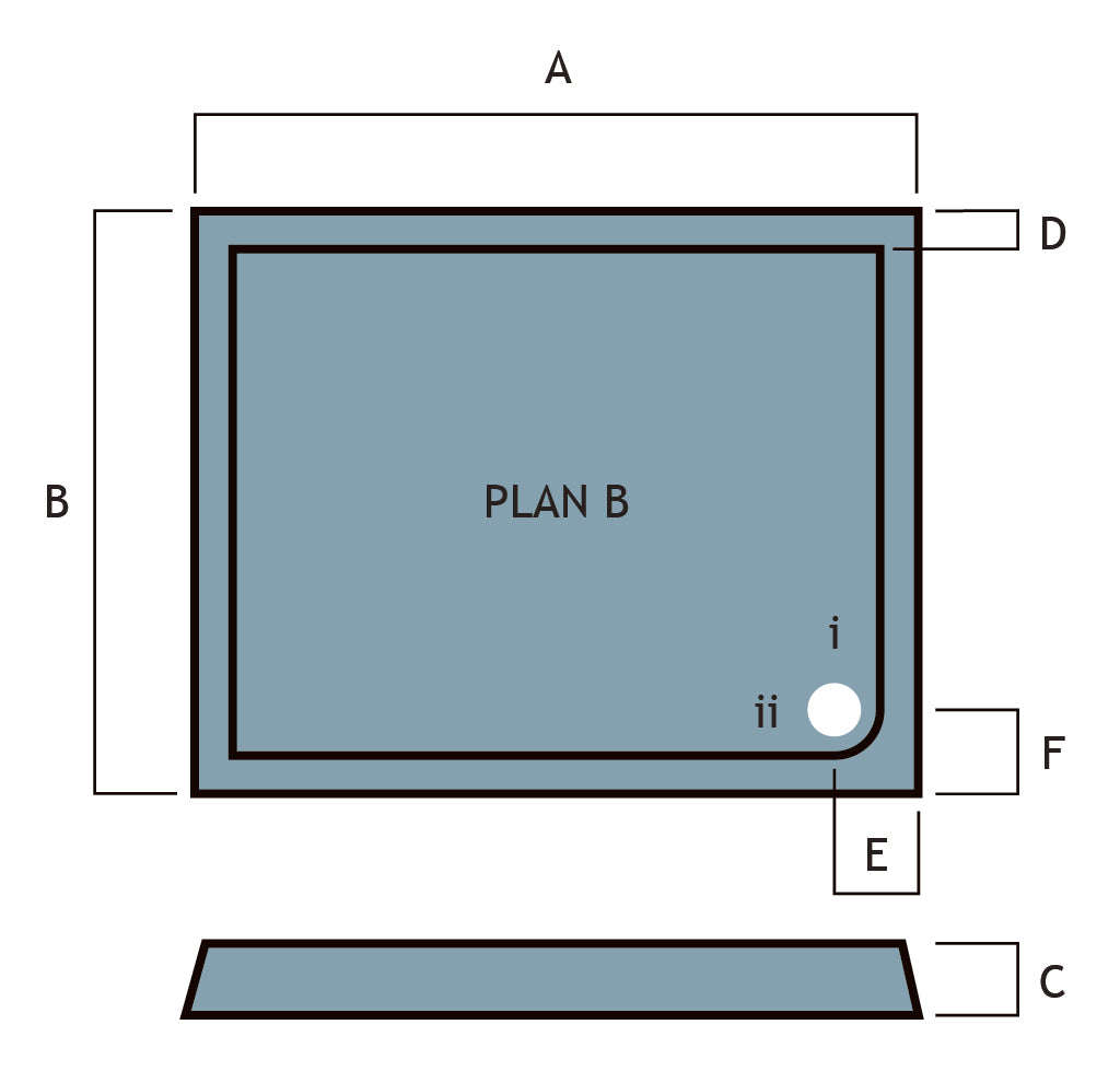 Vantage 40mm Rectangular Tray 900x700