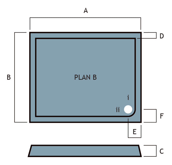 Vantage 40mm Rectangular Tray 900x700